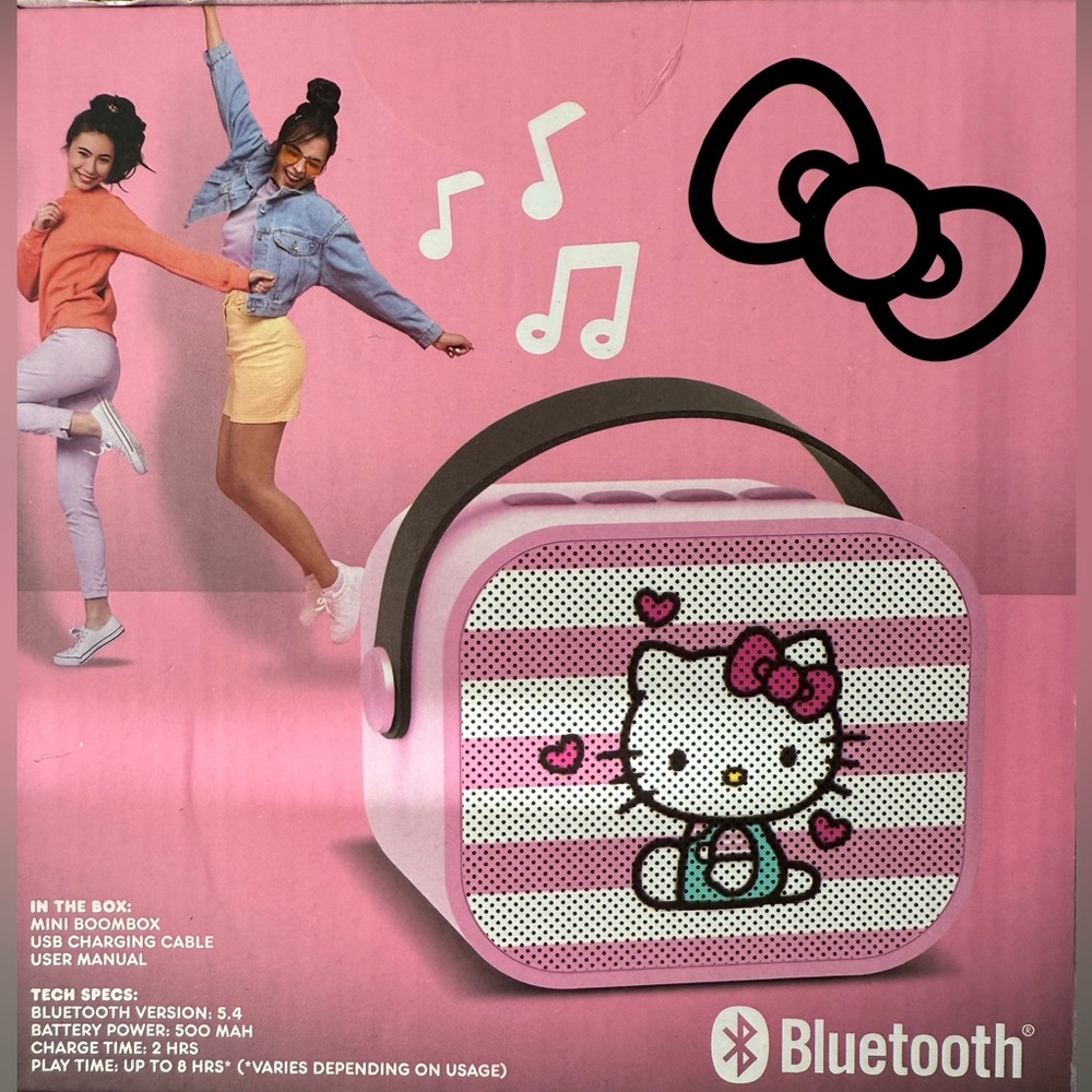 Hello Kitty Pink Portable Bluetooth Speaker